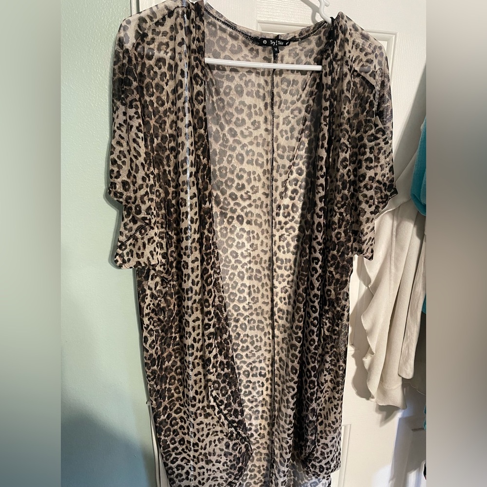 Leopard Kimono/coverup